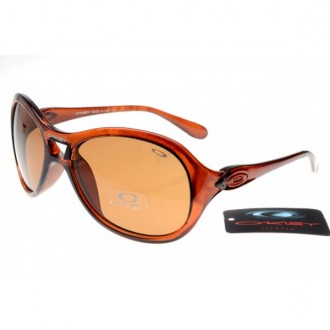 Oakley Women Overtime Round Sunglasses Crystal Brown Frame Brown Lens