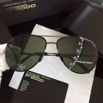 Mens Porsche Design Black Lens P2430 Sunglasses Army Green