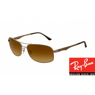 Ray Ban RB3483 HighStreet Sunglasses Gunmetal Frame Brown Gradient Lens