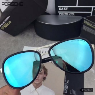Porsche Design P5202 Aviators Sunglasses Black White Blue