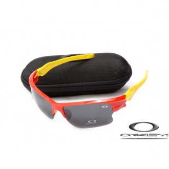 Cheap Oakley Fast Jacket Sunglasses Polishing Red Frame Gray Lens For Sale