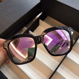 Percy Lau Fashion Square Frame Sunglasses Purple Mirror