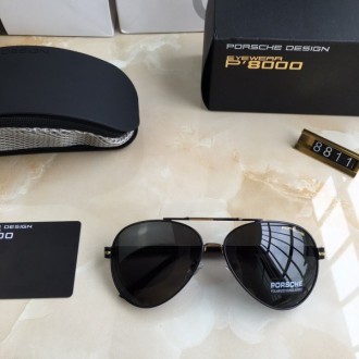 Mens Porsche Design P8811 Sunglasses Black Gold