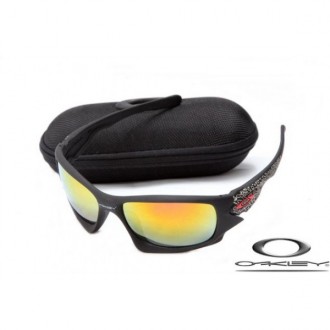 Oakley Ten Sunglasses Frosting Black Frame Yellow Iridium Lens OAKLEY20156107
