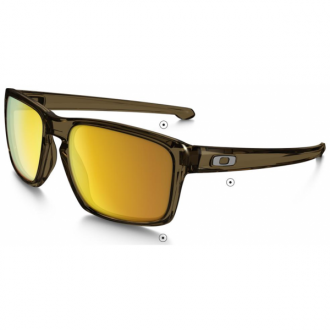 Oakley Sliver Sunglasses Polished Grey Clear Frame Yellow Iridium Lens