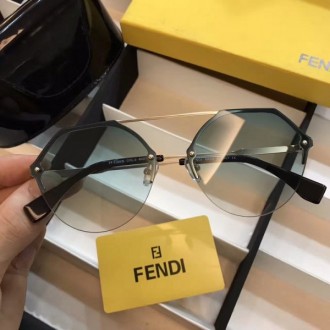 Men's Women's Fendi FF0168-S Rimless Sunglasses Blue