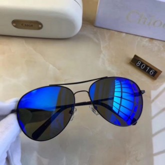 Chrome Hearts Polarized Aviator Sunglasses Blue Lenses