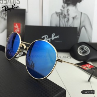 Men's Women's Ray Ban Floding Polarized Sunglasses Blue