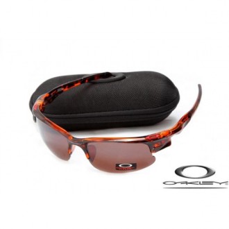 Wholesale Oakley Fast Jacket Sunglasses Annatto silk Frame Brown Lens For Sale