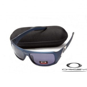 Oakley Sideways Men Sunglasses Blue Frame Gray Lens OAKLEY20156428