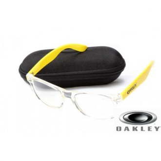  Oakley Frogskins Sunglasses Clear Yellow Frame Transparent Lens OAKLEY201567364