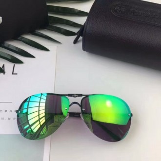 Chrome Hearts Aviator Polarized Sunglasses Green Lenses