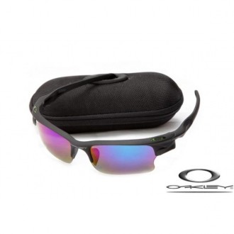 Cheap Oakley Fast Jacket Sunglasses Reluster Black Frame Violet Lens For Sale
