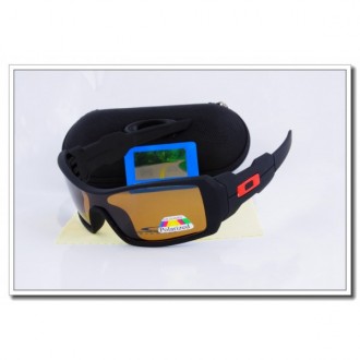 Cheap Oakley Oil Rig Polarized Sunglasses Black Frame tawny Iridium Lens Sale