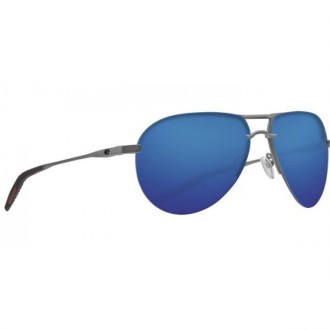 Costa Helo Matte Silver + Translucent Grey / Orange Sunglasses