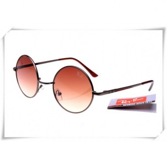 Ray Bans Round Metal RB3447 Sunglasses Black Frame Wine Red Gradient Lens