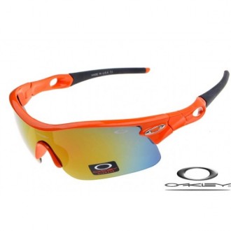 Wholesale Oakley Radar Pitch Sunglasses Polishing Orange Frame Yellow Blue Lens