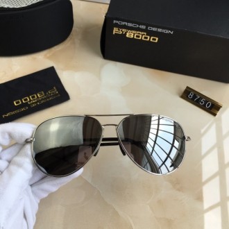 Porsche Design Black P8750 Sunglasses Polarized White