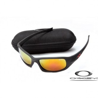 Oakley XS Fives Sunglasses Matte Black Frame Fire Yellow Iridium Lens OAKLEY20156349