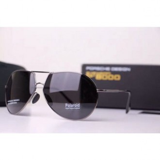 Porsche Design Silver Lens Sunglasses Black Polarized