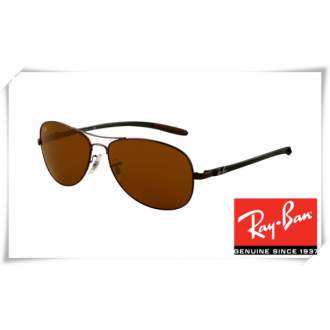 Ray Ban RB8301 Tech Sunglasses Brown Frame Brown Lens