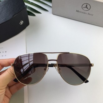 Mercedes-Benz Fashion Polarized Sunglasses Brown Lenses Gold Frame