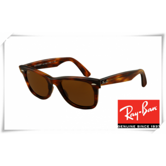 Ray Ban RB2140 Original Wayfarer Sunglasses Tortoise Frame Deep Brown Lens