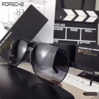 Porsche Design P8545 Aviators Sunglasses Polarized Dark Black
