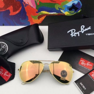 Men's Women's Ray Ban aviator Sunglasses RB3026 Golden