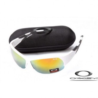 Cheap Foakleys Sunglasses White Frame Fire Lens For Sale Free Shipping USA