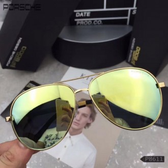 Porsche Design P8611 Aviators Sunglasses Gold Green