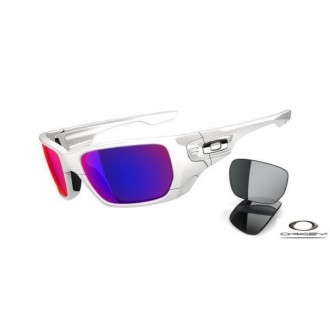 Oakley Style Switch Sunglasses White Frame Purple Lens