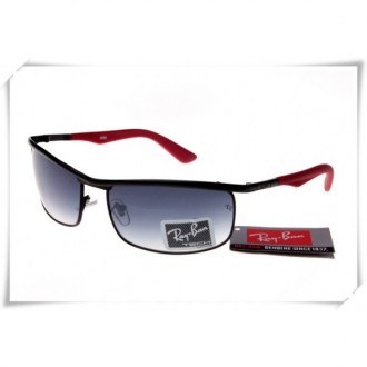 Ray Ban RB3459 Sunglasses Black Red Frame Grey Gradient Lens