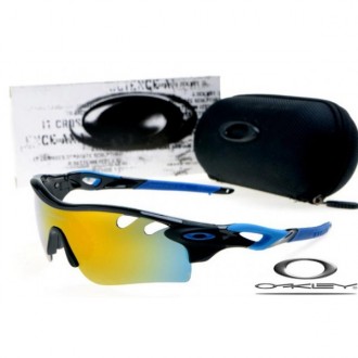 Oakley RadarLock Path Sunglasses Mens Polished Black Vented Yellow Iridium Lens