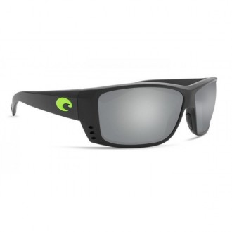 Costa Cat Cay Matte Black Green Logo Sunglasses