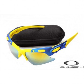 Oakley Plate Sunglasses Polishing Yellow Blue Frame Yellow Iridium Lens OAKLEY20156325