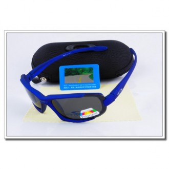 Cheap Oakley Polarized Sunglasses RoyalBlue Frame Slate grey Iridium Lens Sale