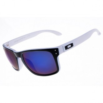 Oakley Holbrook Sunglasses White Black Frame Violet Lens