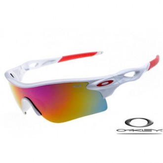 Oakley Radarlock Sunglasses Polishing White Frame Fire Yellow Iridium Lens OAKLEY20156305