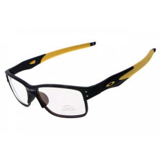 Oakley Crosslink Sunglasses Black Yellow Frame Clear Lens