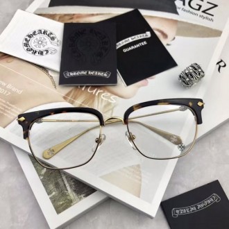 Chrome Hearts Square Frame Glasses Havana Brown Frame