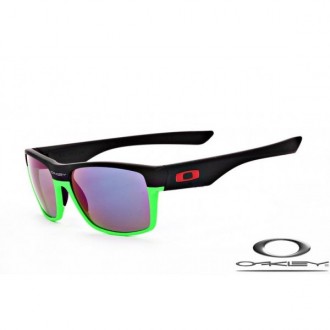 Cheap Oakley TwoFace Sunglasses Black Green Frame Ice Blue Iridium Lens