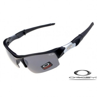 Oakley Flak Jacket Sunglasses Silver Black / Gray Lens