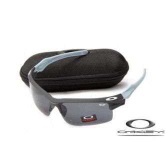 Wholesale Oakley Fast Jacket Sunglasses Reluster Black Frame Gray Lens For Sale