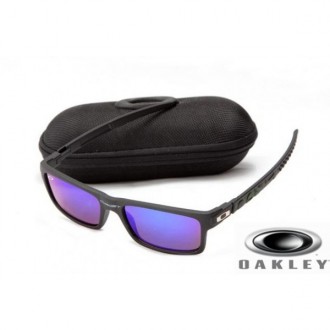  oakley currency sunglasses Jet Black Frame Deep Blue Lens OAKLEY201567325