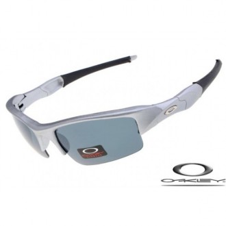 Oakley Flak Jacket Sunglasses Silver / green lake Lens