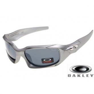  Oakley Pit Boss Sunglasses Silver Frame Gray Lens OAKLEY201567423