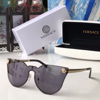 Men's Women's Versace VE2120 Fashion Sunglasses Grey Gold