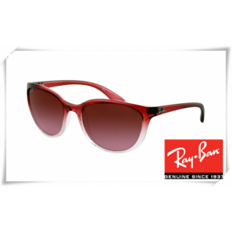 Ray Ban RB4167 Cats Sunglasses Red Frame Red Gradient Lens