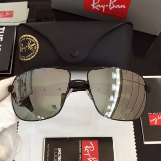 Men's Women's Ray Ban RB3516 Box Sunglasses Silver